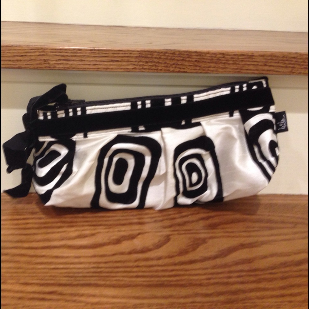Black and white clutch