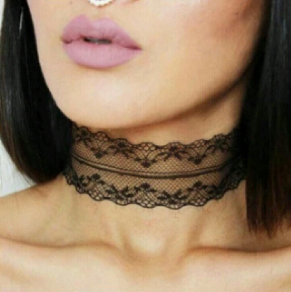 ! Black choker necklace New