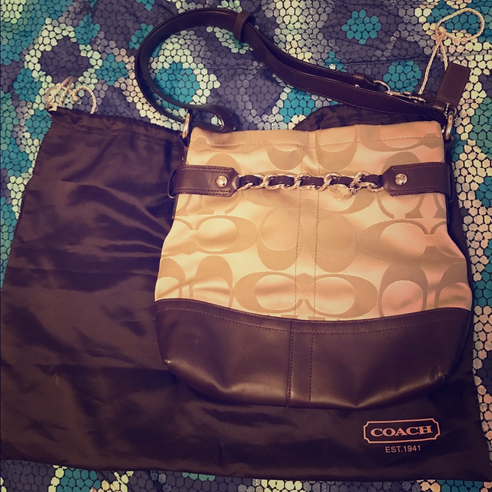 Brown Leather Coach Purse