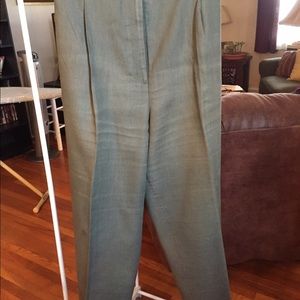 Linen (lined) trousers in Olive