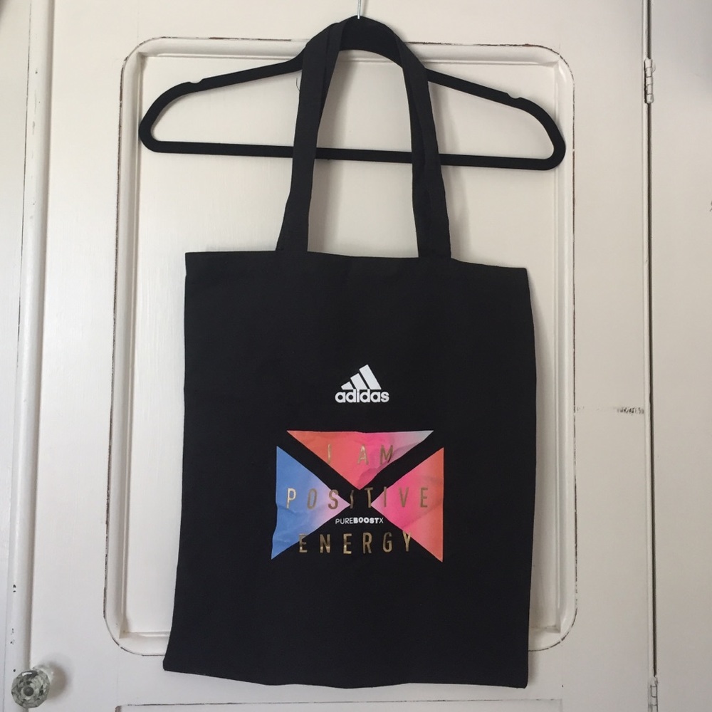 Black adidas tote bag