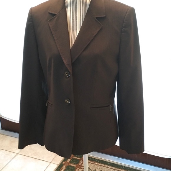 TAHARI Brown Blazer size 10 - Picture 4 of 8