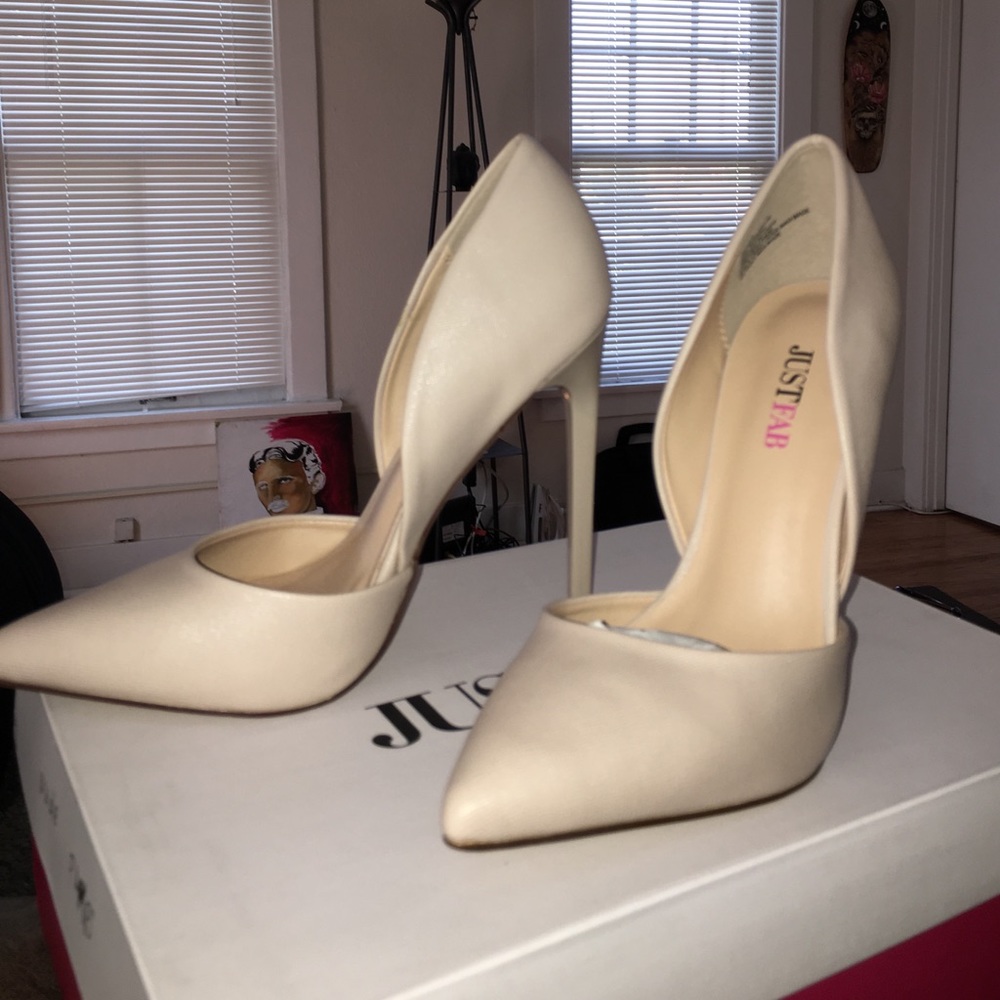 Just Fab nude heels. Size 5.5