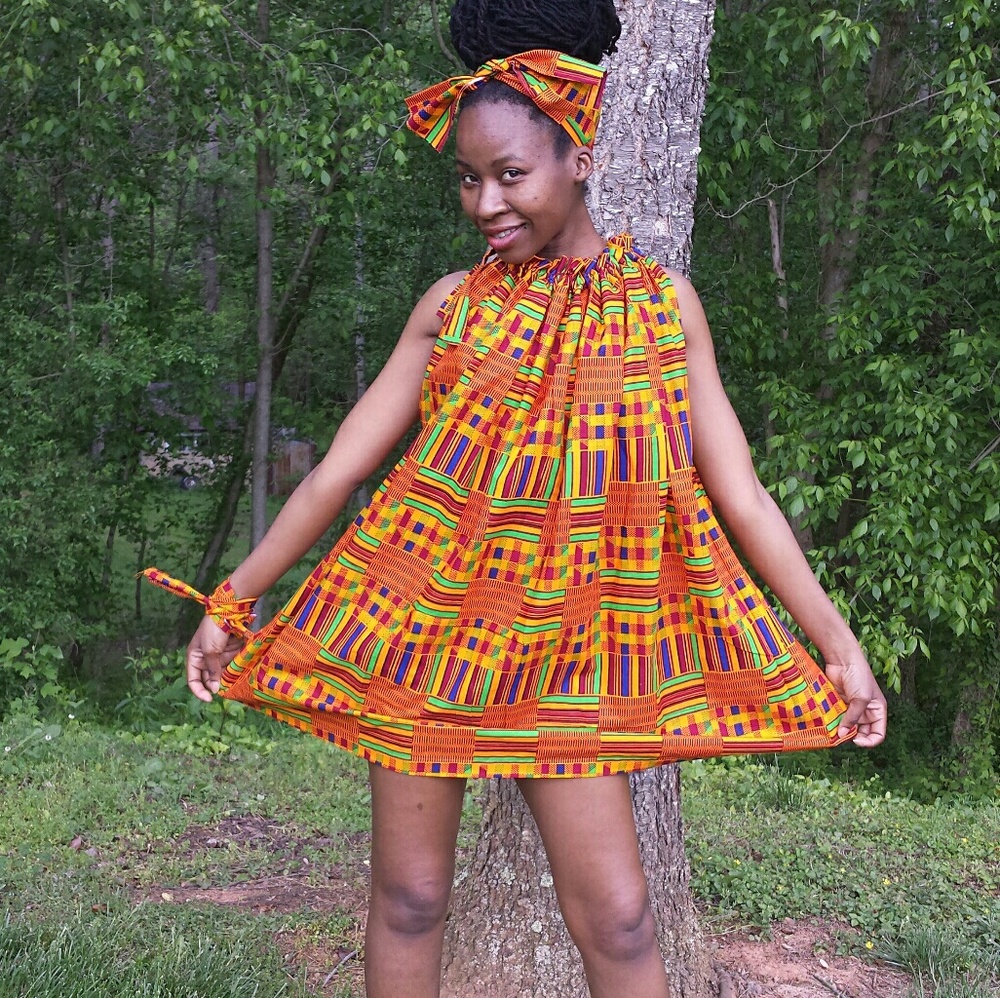 Kente/Kinte dress/skirt - Picture 4 of 5