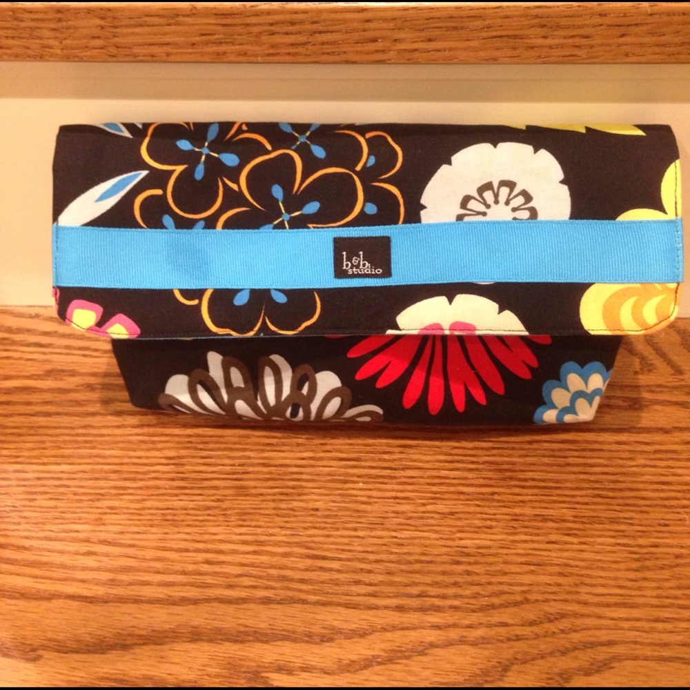 Black Floral clutch