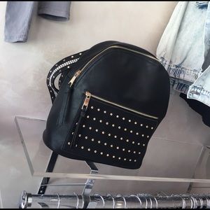 Black Studded Backpack