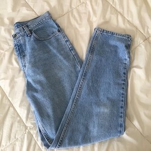 LL Bean "mom jeans" light wash!
