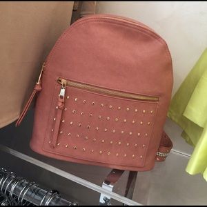Pink Studded Backpack