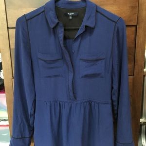 Madewell Long sleeve royal blue dress Size 2