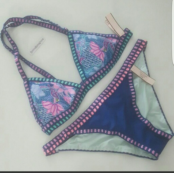 Victoria's secret MEDIUM CROCHET BIKINI BUNDLE NWT
