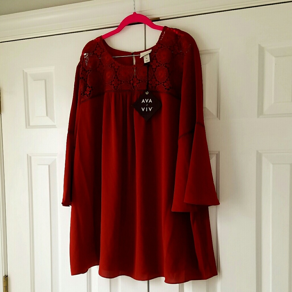 NWT Lace Detail Blouse