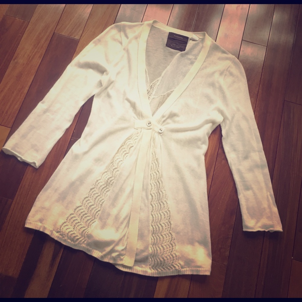 Anthropologie Guinevere Ivory Sweater - GORGEOUS! - Picture 1 of 4