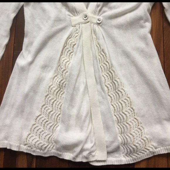 Anthropologie Guinevere Ivory Sweater - GORGEOUS! - Picture 2 of 4