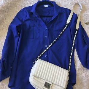 Charming Charlie royal blue blouse