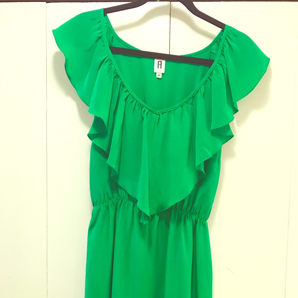 Amanda Uprichard Silk Ruffle Dress