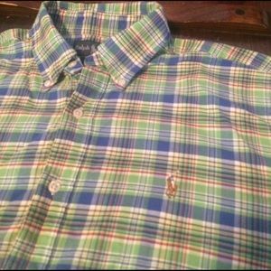 Men's Ralph Lauren polo plaid button down Oxford
