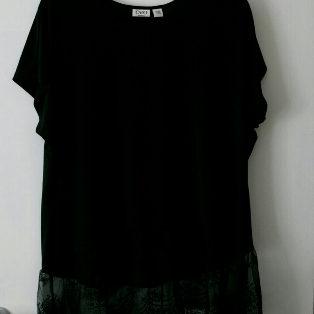 Black Top with bottom lace