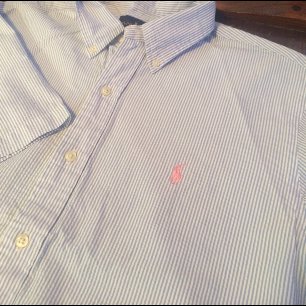 Men's Ralph Lauren polo shirt sleeved button down