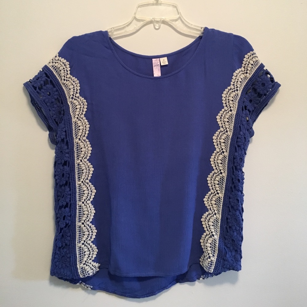 Adorable blue crochet top