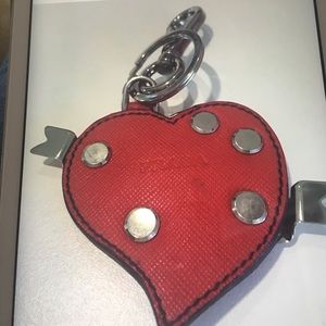 Authentic Vintage PRADA Leather Keychain Charm