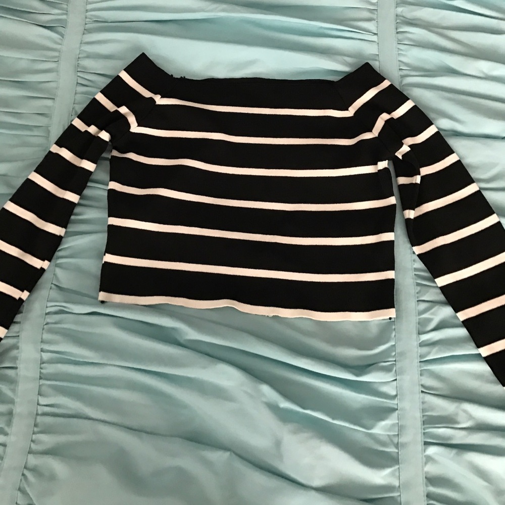 Brandy Melville Off The Shoulder Long Sleeve Top