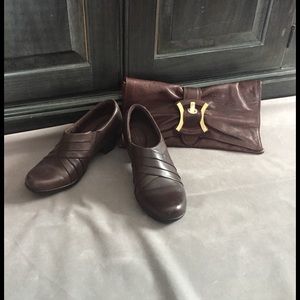 Clarks Brown Artisan Slip On Shoes