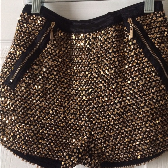 Shorts Gold And Black Shorts Poshmark