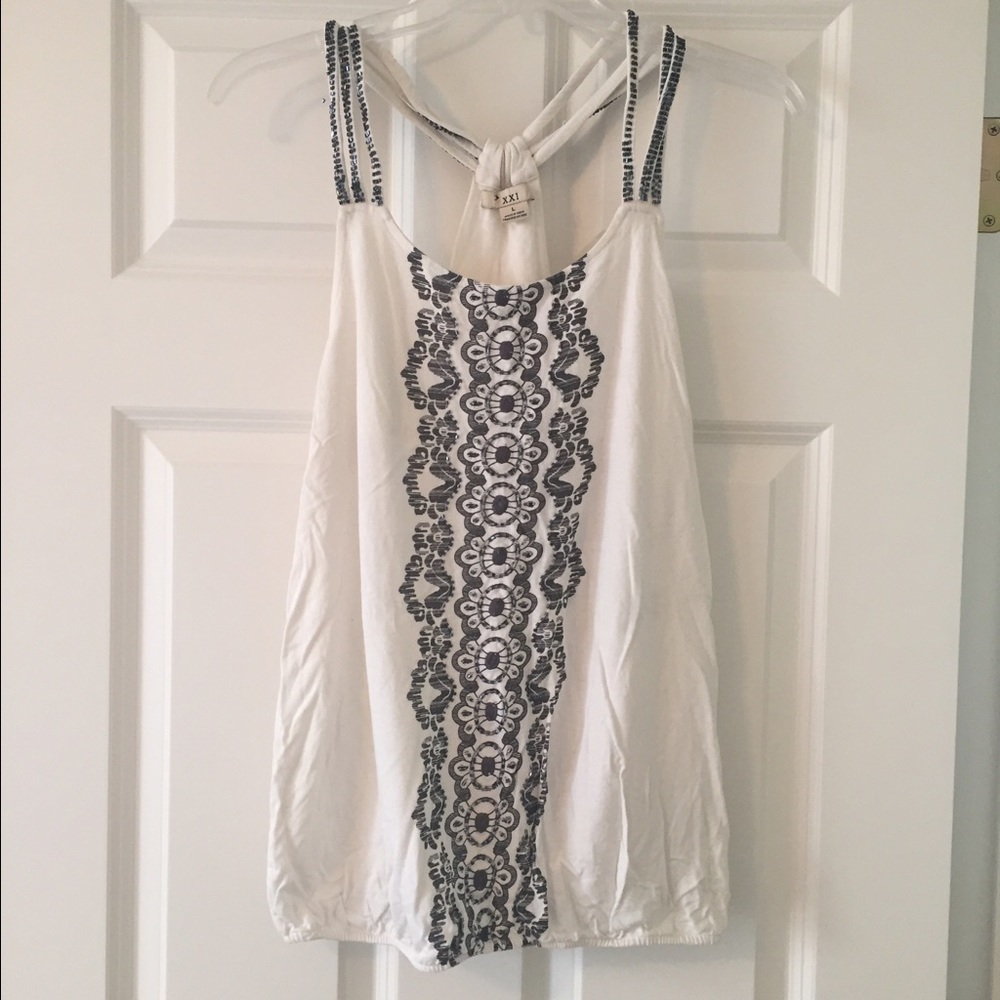 Forever 21 Strappy Beaded Tank Top