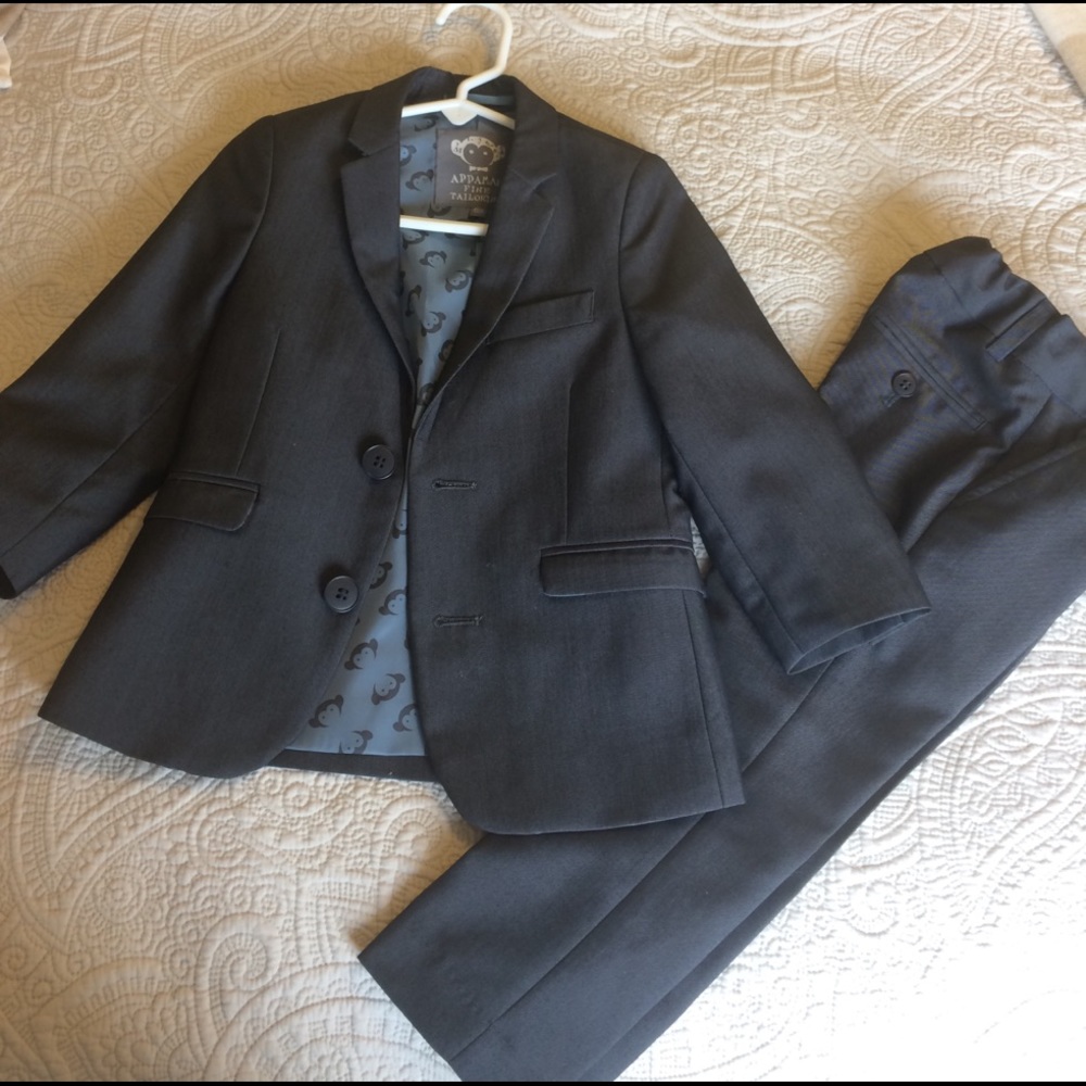 Charcoal Grey Boys Appaman Mod Suit (3T)