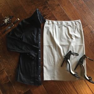 Body by Victoria Pencil Skirt - Back Button Detail