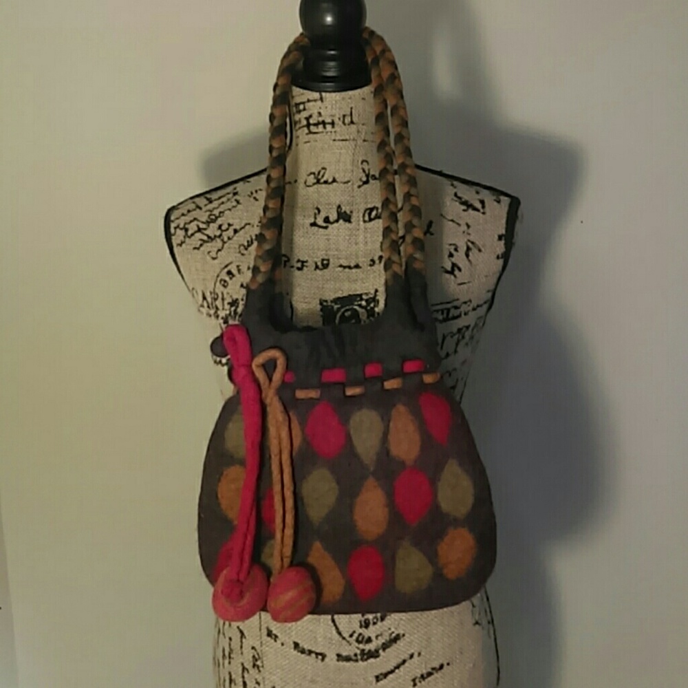 Felted wool bag new rising tide