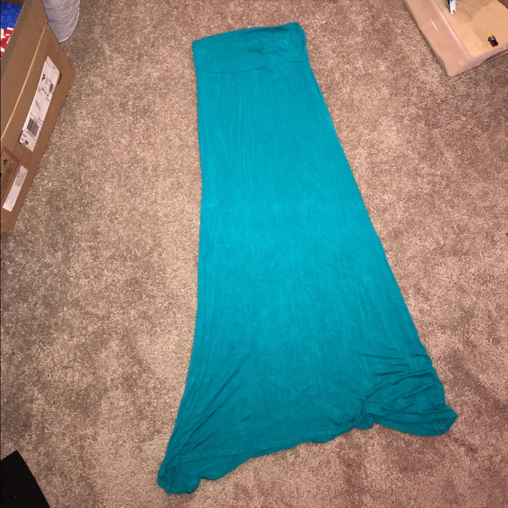 Teal Maxi Skirt
