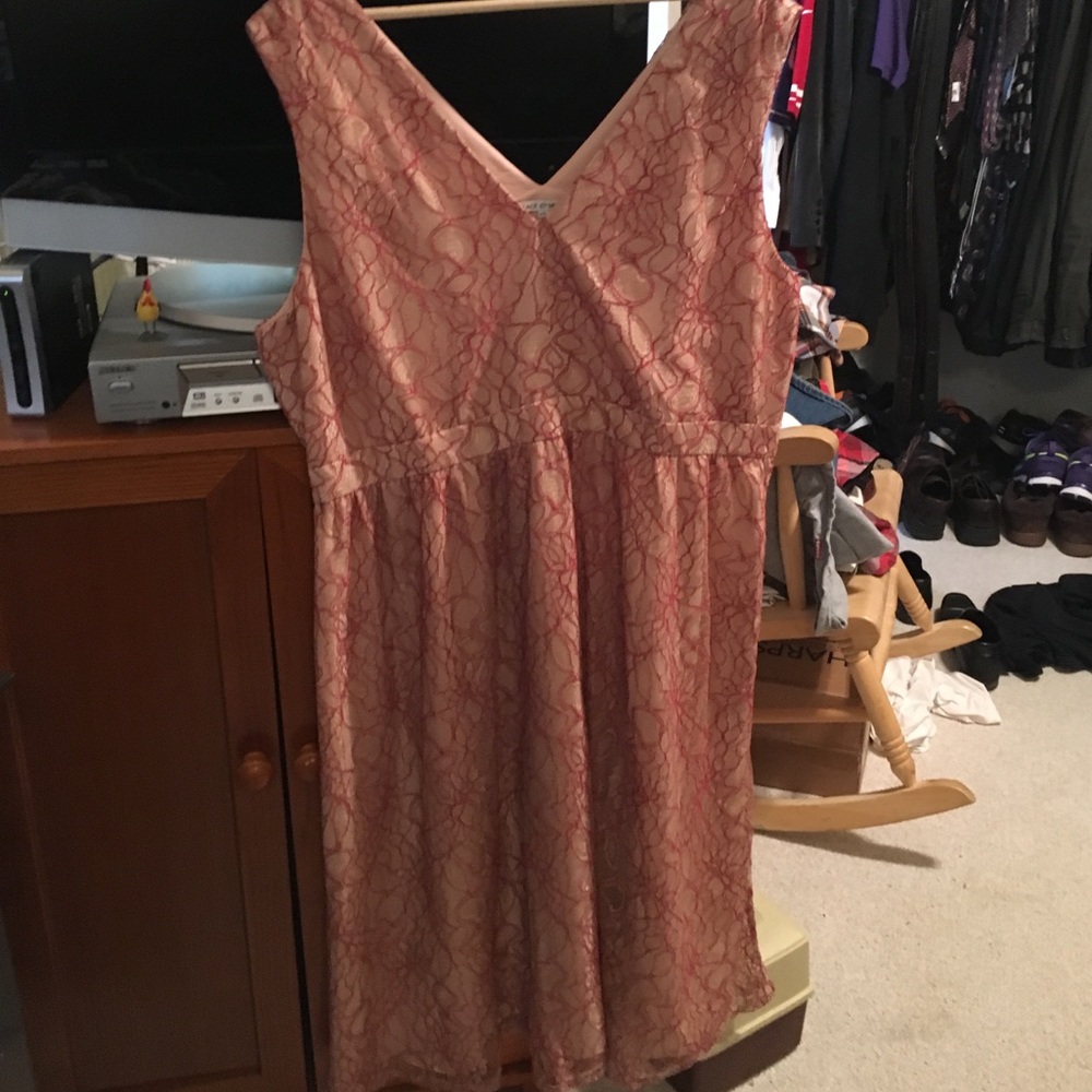 New Peach lace dress