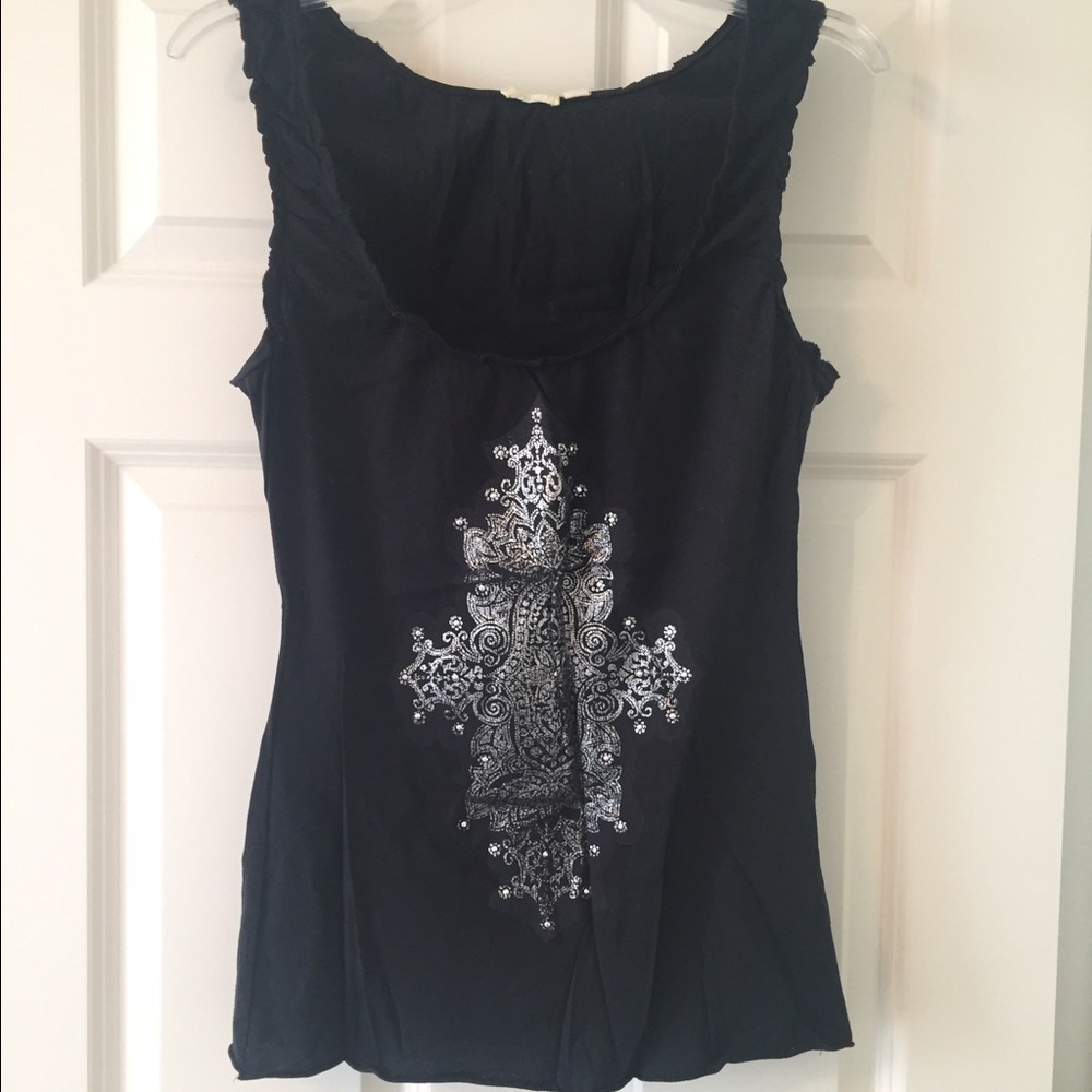 Express Black & Silver Tank Top