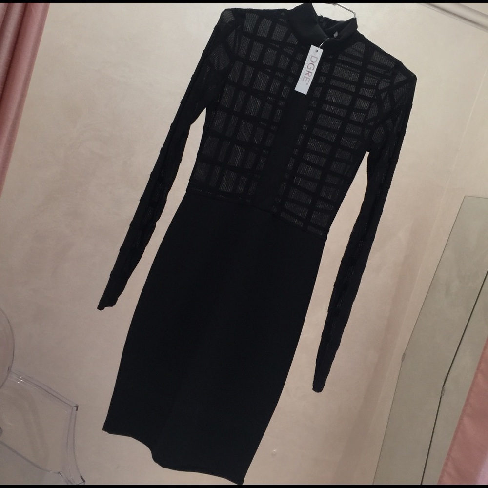 SEE-THRU CHECKERED DRESS