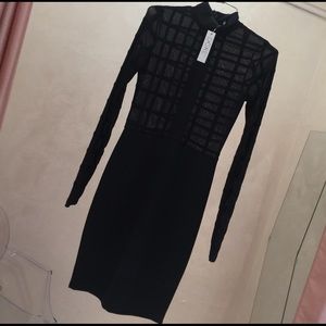 SEE-THRU CHECKERED DRESS
