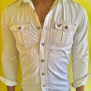 American Eagle Military Button Down