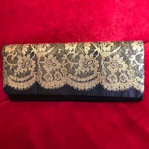 Gold and black evening purse