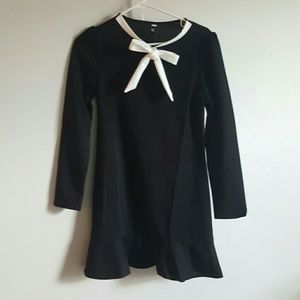 Long Sleeve Tie-Neck Dress