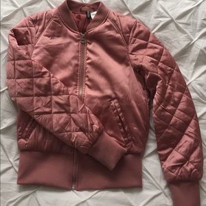 Pink Satin Bomber