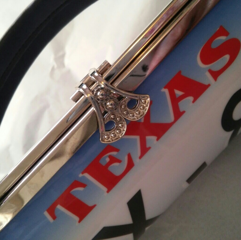 Texas license plate purse