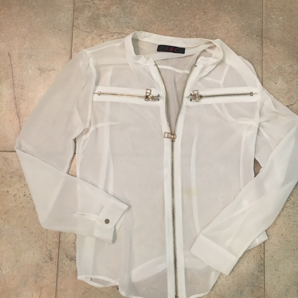 Sheer White Blouse
