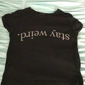 Brandy Melville Stay Weird Top