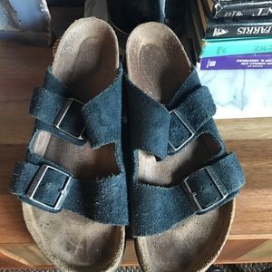 Arizona Birkenstocks dark blue