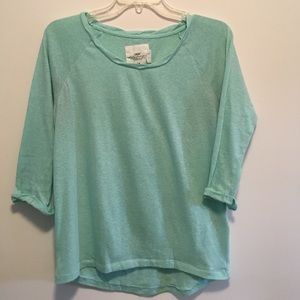 Mint 3/4 length top