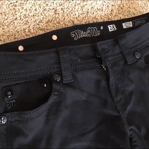 Miss Me Size 28 Signature Skinny Black Denim