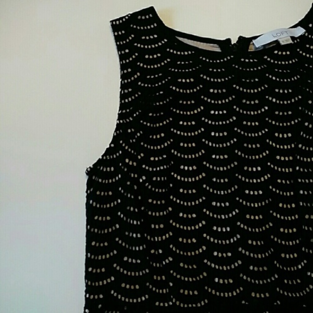 Loft Black Eyelet Dress