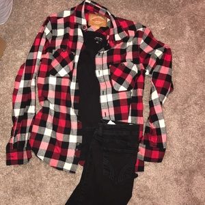 Flannel and Black Jean Bundle