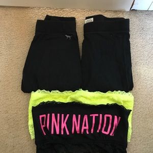 Victoria's Secret bandeau/leggings bundle