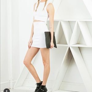 White Two Piece Mini Dress